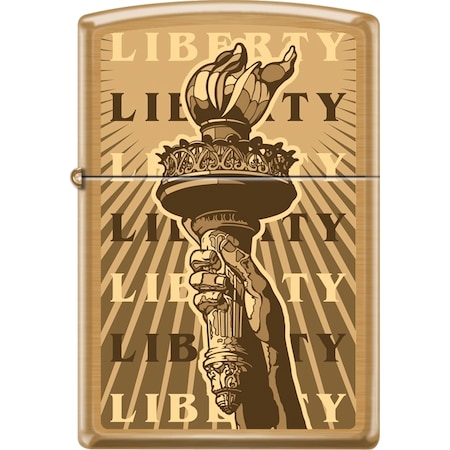 Zippo 2024 Zippo Custom Brushed Brass Statue Of Liberty Torch ZIP-204BCI018408